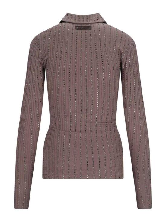  디 아티코 폴로 티셔츠 250WCT00351JJJ051TR875 Brown - THE ATTICO