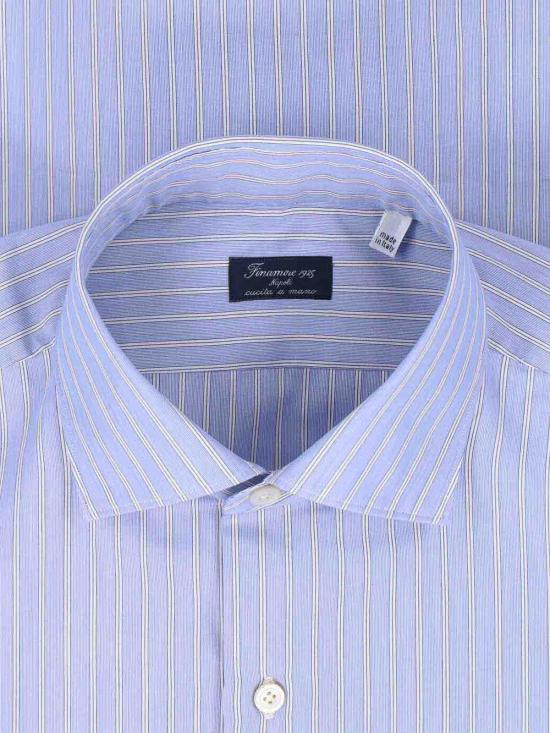 26SS 피나모레 긴팔 셔츠 C0403MILANOZANTE3 Blue - FINAMORE