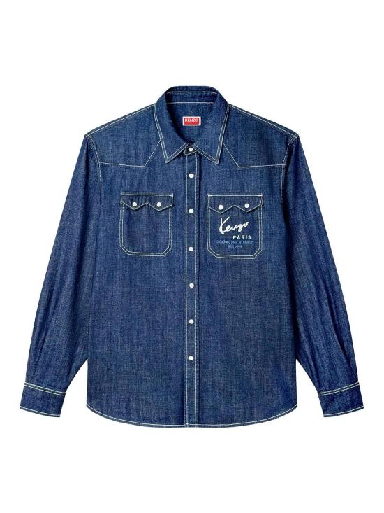  겐조 데님 셔츠 FE65DC4136E1DM Blue