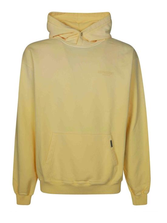 26SS 리프레젠트 후드 티셔츠 OCM411332PASTELYELLOW Yellow