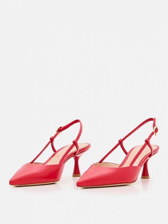 25FW 지안비토로시 뮬/슬리퍼 G9533255LACVIT TABS Red - GIANVITO ROSSI