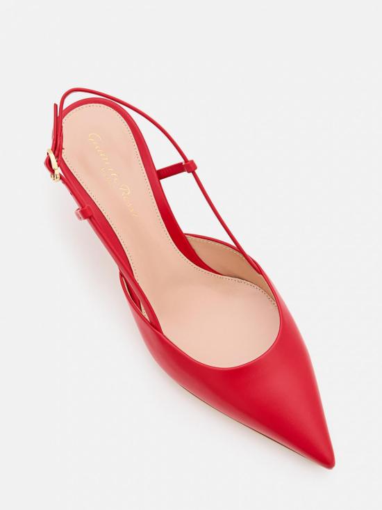 25FW 지안비토로시 뮬/슬리퍼 G9533255LACVIT TABS Red - GIANVITO ROSSI