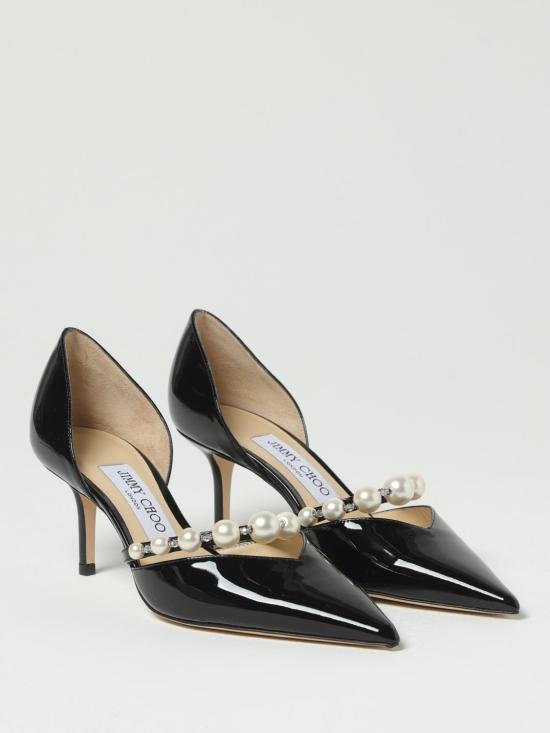 25FW 지미추 뮬/슬리퍼 AURELIE65XKM BLACK WHITE Black - JIMMY CHOO