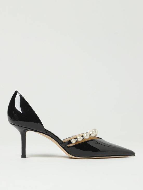 25FW 지미추 뮬/슬리퍼 AURELIE65XKM BLACK WHITE Black