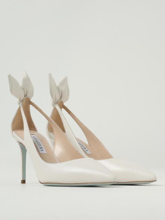 25FW 아쿠아주라 뮬/슬리퍼 DENMIDBRNAP 3 White - AQUAZZURA