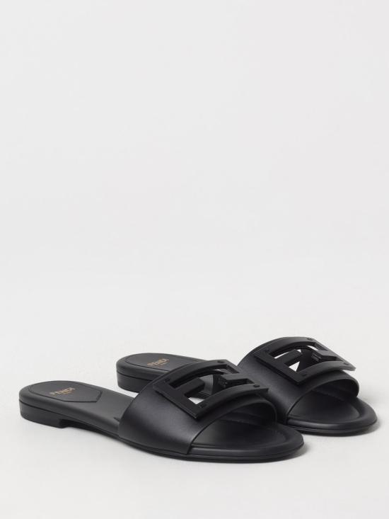 26SS 펜디 바게트 레더 슬라이드 8R8136AE7T F0ABB Black - FENDI