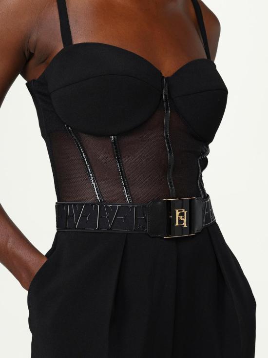 25FW 엘리자베타프랜치 점프수트 TU057 110 Black - ELISABETTA FRANCHI