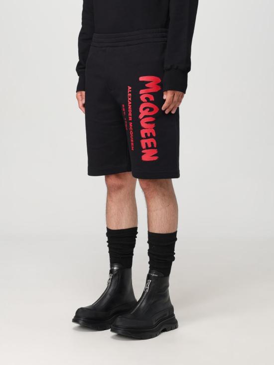25FW 알렉산더 맥퀸 숏팬츠 688717QTAAB 0509 Black - ALEXANDER MCQUEEN