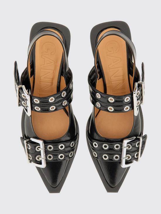 25FW 가니 버클 플랫 슈즈 S2730 099 Black - GANNI