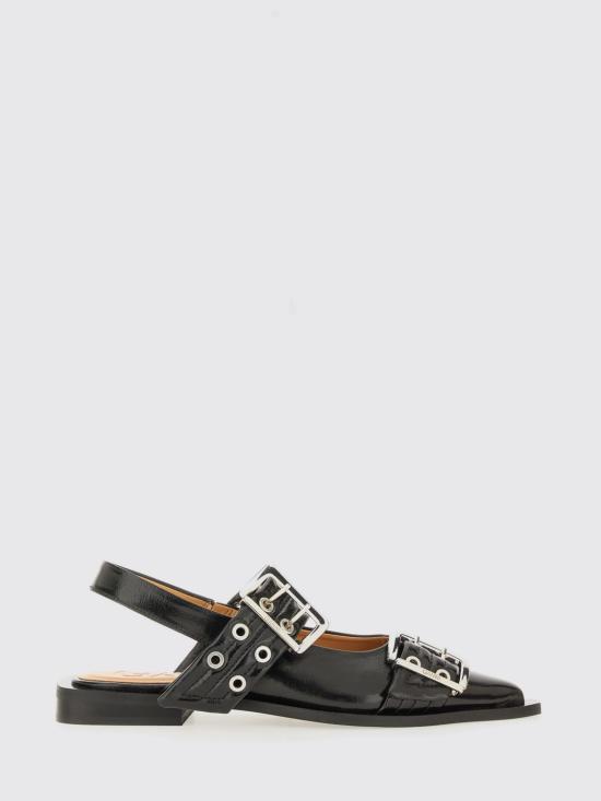 25FW 가니 버클 플랫 슈즈 S2730 099 Black