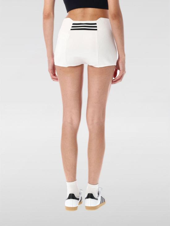 25FW 아디다스 하이웨이스트 리브 텍스처 보이쇼츠 KB3068 White - ADIDAS