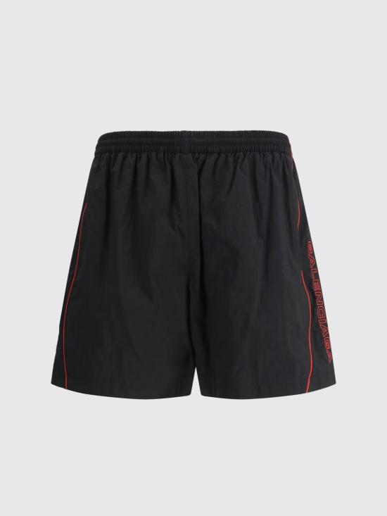 25FW 발렌시아가 로고 자수 쇼츠 814568TRO32 1000 Black