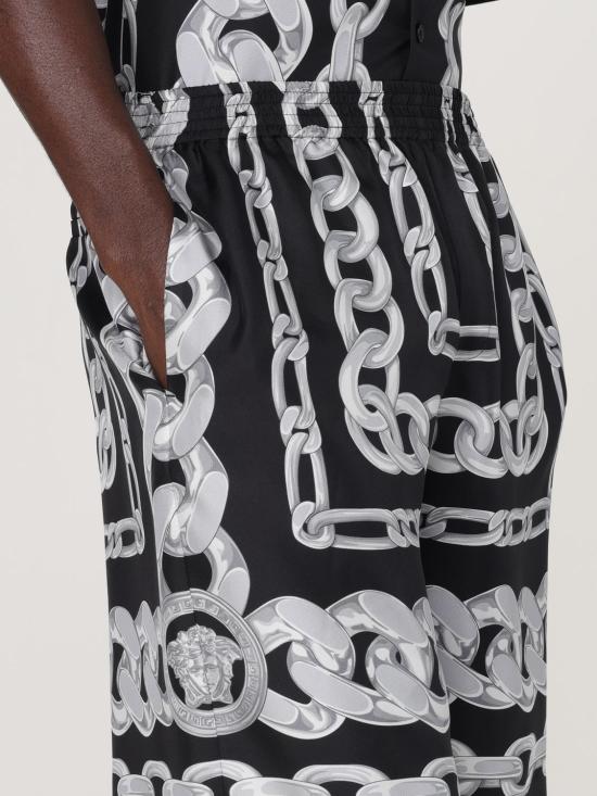 25FW 베르사체 숏팬츠 10024761A13397 5B950 Black - VERSACE