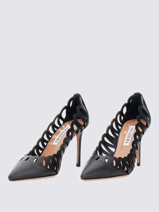 25FW 아쿠아주라 뮬/슬리퍼 PEPMIDP0CFI 000 Black - AQUAZZURA