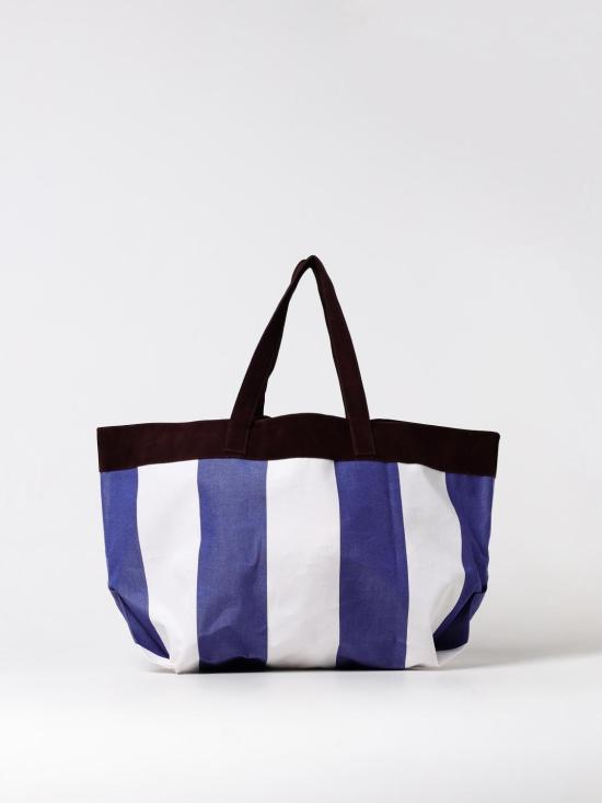  피어 시칠리아 토트백 CLO BASKET CANVAS Blue white