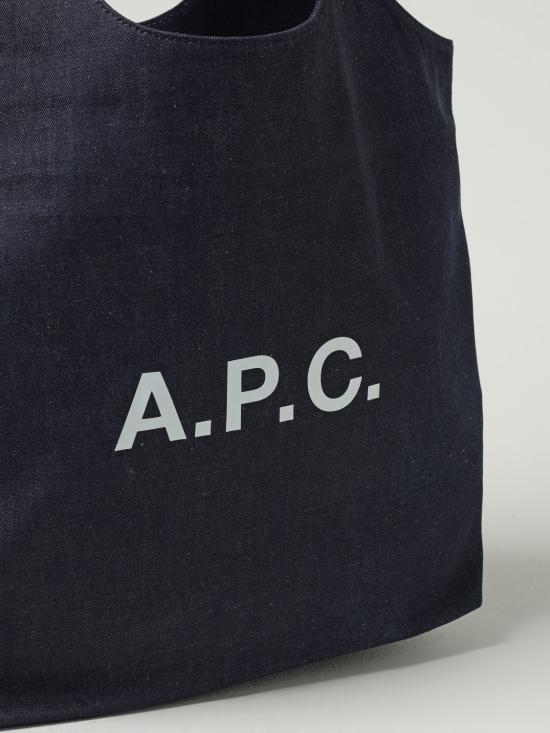 26SS 아페쎄 나논 로고 토트백 COHIZM61565 IAI Blue - A.P.C.