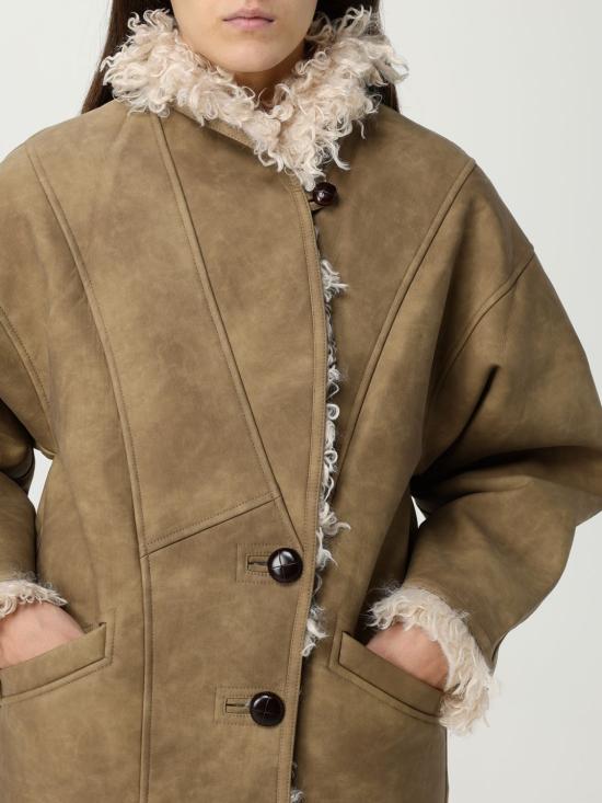 25FW 이자벨마랑에뚜왈 CLEA 클레아 퍼 시어링 코트 MA0427FAC3A01E 50TA Beige - ISABEL MARANT ETOILE