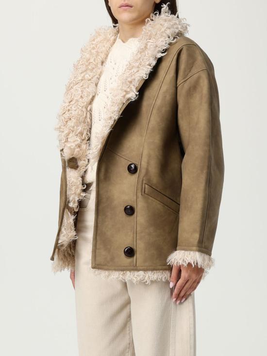 25FW 이자벨마랑에뚜왈 CLEA 클레아 퍼 시어링 코트 MA0427FAC3A01E 50TA Beige - ISABEL MARANT ETOILE