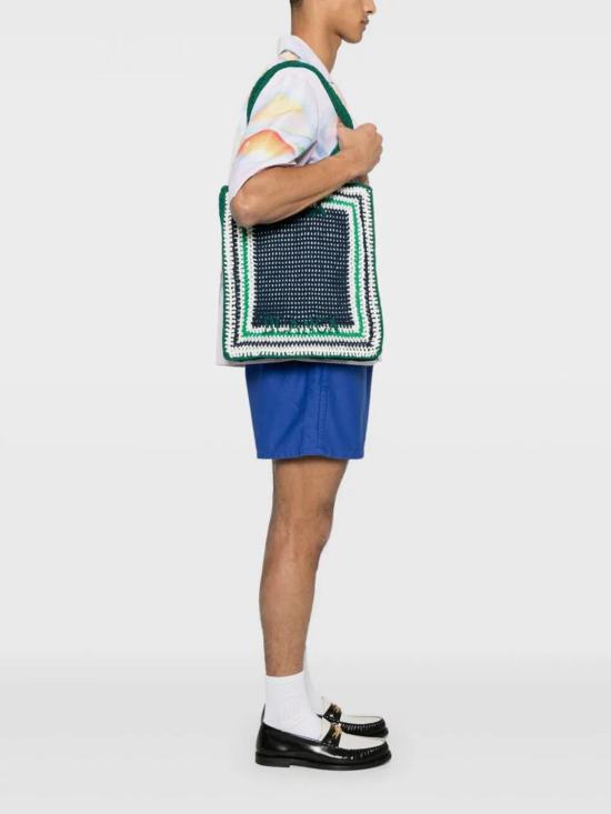 25SS 카사블랑카 숄더백 APS25BAG12001 NAVY GREEN Navy - CASABLANCA