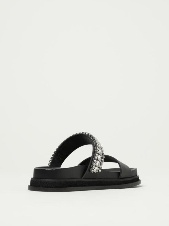 25FW 지미추 JADIFLATFKR BLACK CRYSTAL Black - JIMMY CHOO