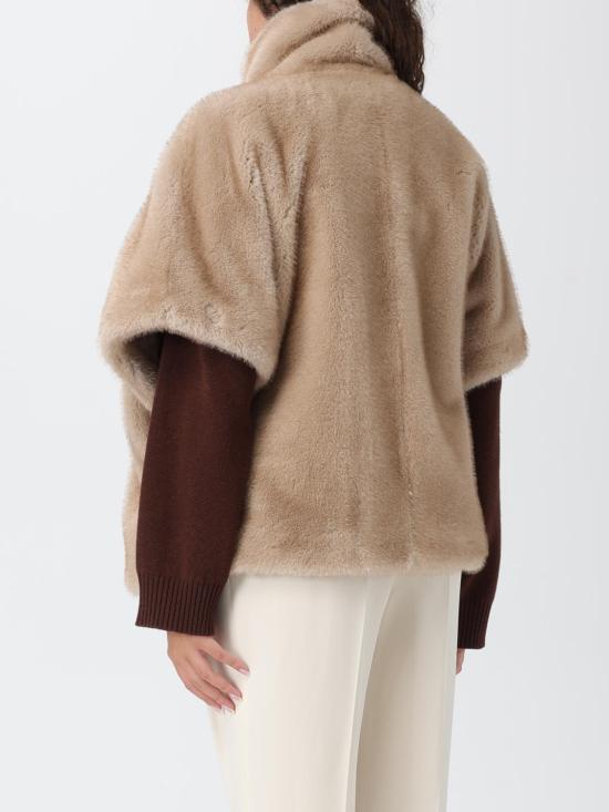 25FW 핑코 페이크 퍼 케이프 103837A2PI C60 Beige - PINKO