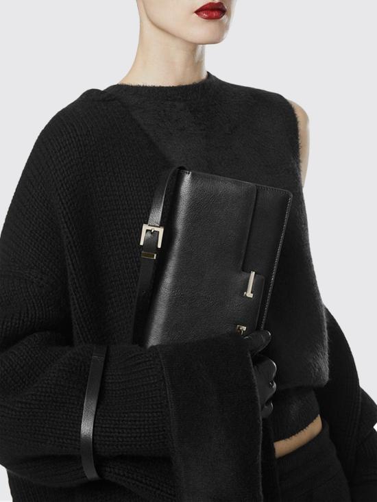 25FW 톰포드 숄더백 L1899LGO033P 1N001 Black - TOMFORD