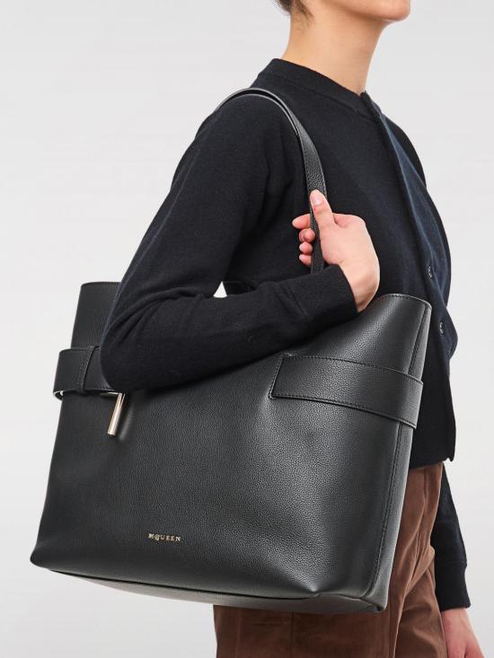 25FW 알렉산더 맥퀸 토트백 8135321VDDM 1000 Black - ALEXANDER MCQUEEN