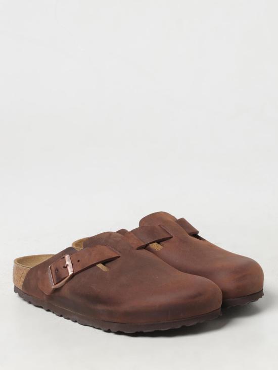 25FW 버켄스탁 보스턴 오일드 레더 클로그 860133 Brown - BIRKENSTOCK