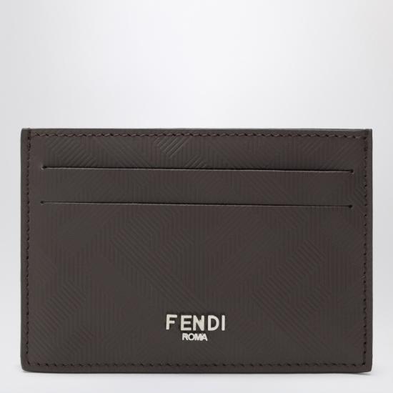 25FW 펜디 쉐도우 슬림 카드 홀더 7M0371AJF4 Brown