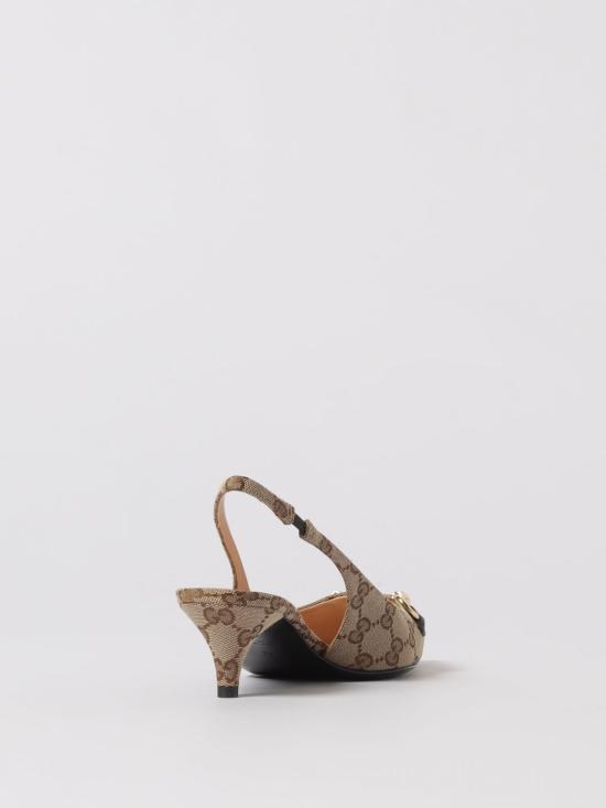 25FW 구찌 홀스빗 슬링백 펌프스  7826272HK80 9763 Beige - GUCCI