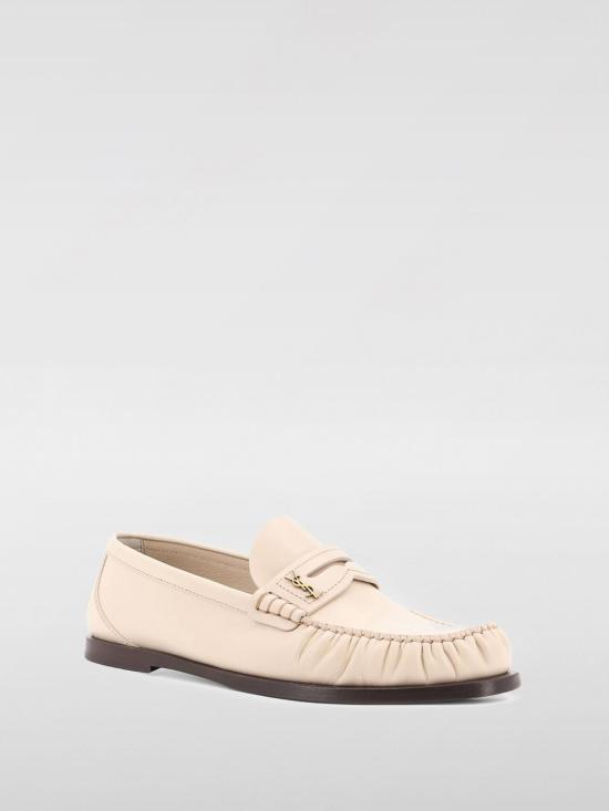 25FW 생로랑 모노그램 레더로퍼 820648AAELH 1001 White - SAINT LAURENT