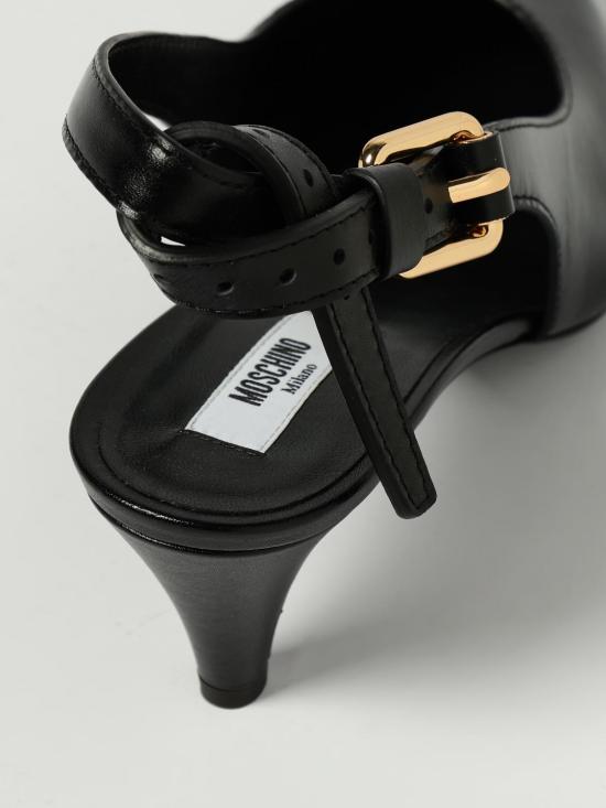 25FW 모스키노 뮬/슬리퍼 MA10115C1NMF0 000 Black - MOSCHINO