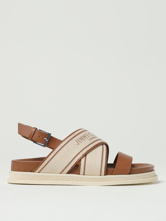 25FW 지미추 JOASANDALFLATFRJ TAN LATTE TAN Brown