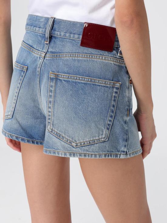 25FW 구찌 스톤 워시드 데님 숏팬츠 836071XDC7S 4009 Gnawed Blue - GUCCI