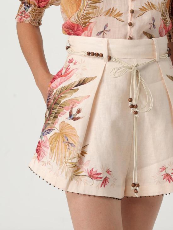 25FW 짐머만 숏팬츠 4557ASS253 CRMPLMFLO Multicolor - ZIMMERMANN