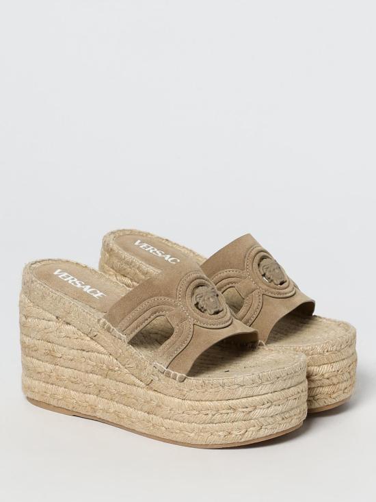 25SS 베르사체 드레스 슈즈 10178521A13293 1K880 Beige - VERSACE