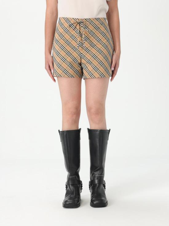 25FW 버버리 체크 코튼 파자마 쇼츠 8106943 Beige