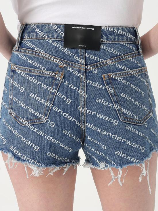 25FW 알렉산더 왕 숏팬츠 4DC1214897 460 Blue - ALEXANDER WANG