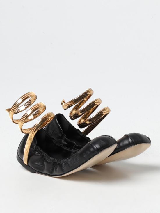 25FW 르네 카오빌라 플랫 슈즈 C12186010NA01 V017 Black - RENE CAOVILLA