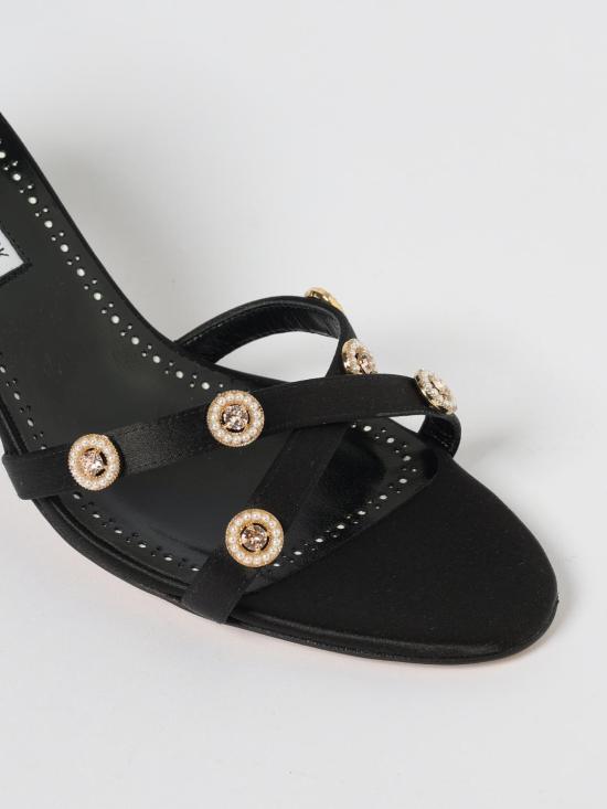 25FW 마놀로 블라닉 뮬/슬리퍼 225 1869 0002 0015 Black - MANOLO BLAHNIK