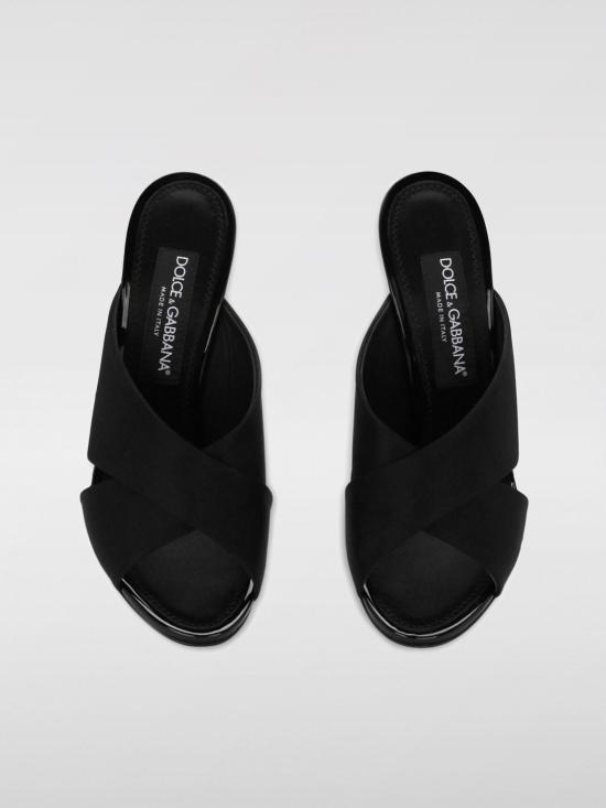 25FW 돌체앤가바나 뮬/슬리퍼 CR1738AV799 8B956 Black - DOLCE & GABBANA