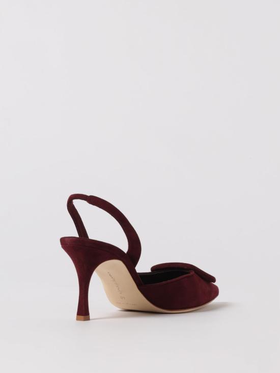 25FW 마놀로 블라닉 뮬/슬리퍼 21901820012 6025 Burgundy - MANOLO BLAHNIK