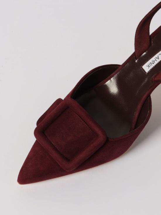 25FW 마놀로 블라닉 뮬/슬리퍼 21901820012 6025 Burgundy - MANOLO BLAHNIK