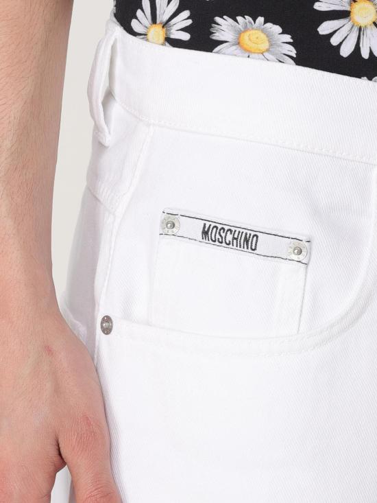 25FW 모스키노 숏팬츠 03410227 0001 White - MOSCHINO