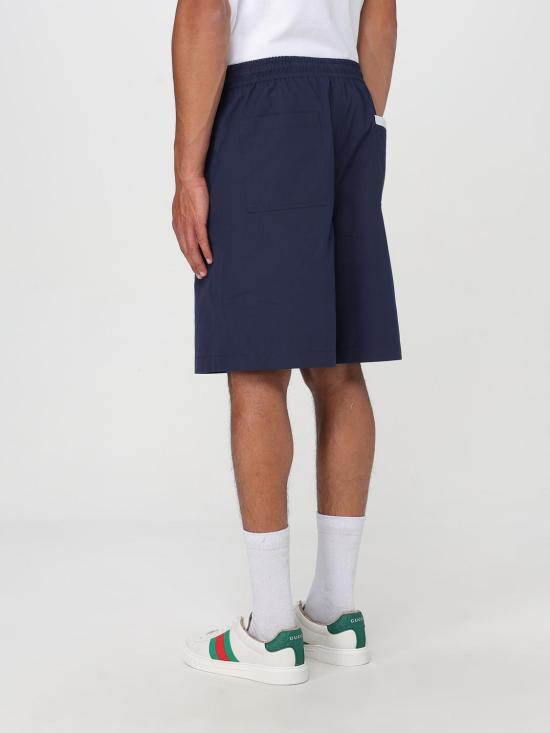 25FW 구찌 웹 버뮤다 쇼츠 814619ZAJP1 4294 Blue - GUCCI