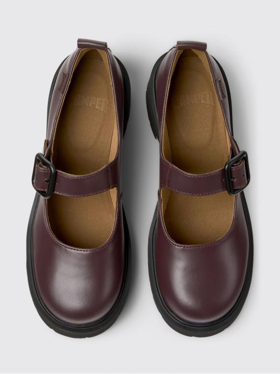 26SS 캠퍼 MILAH 밀라 레더 메리제인 K201681 007 MILAH 0 Burgundy - CAMPER