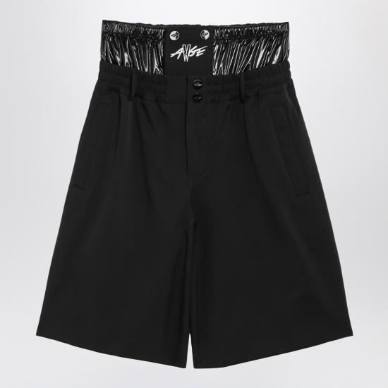 25FW 몽클레어 에이셉 라키 로고 프린트 쇼츠 2B00001M7556 Black