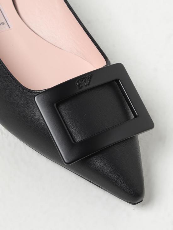 25FW 로저비비에 고메틴 래커드 버클 발레리나 플랫 RVW57527920NK0 B999 Black - ROGER VIVIER