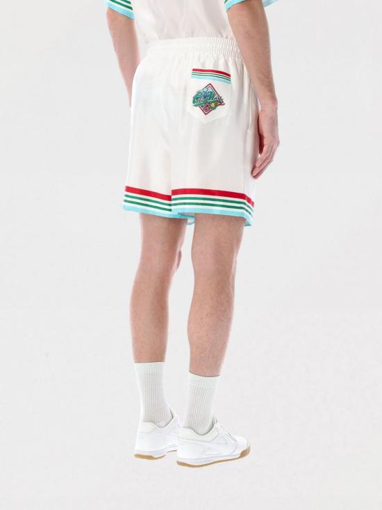 25SS 카사블랑카 숏팬츠 MS25TR012 04 White 1 - CASABLANCA