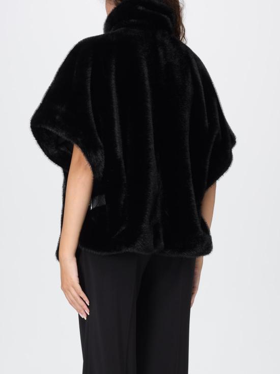 25FW 핑코 페이크 퍼 케이프 103837A2PI Z99 Black - PINKO